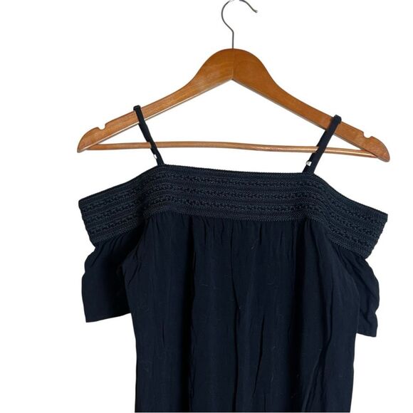 By & By black off shoulder romper. Size medium - Picture 2 of 8